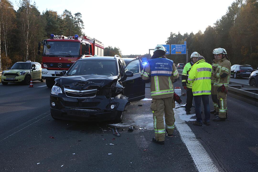 A73 bei Bamberg: Karambolage verursacht Riesenstau