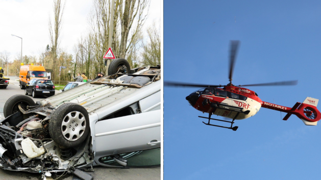 Auto &uuml;berschl&auml;gt sich auf A3