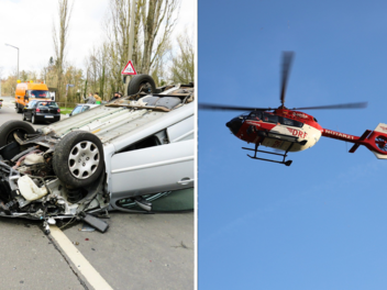 Auto &uuml;berschl&auml;gt sich auf A3