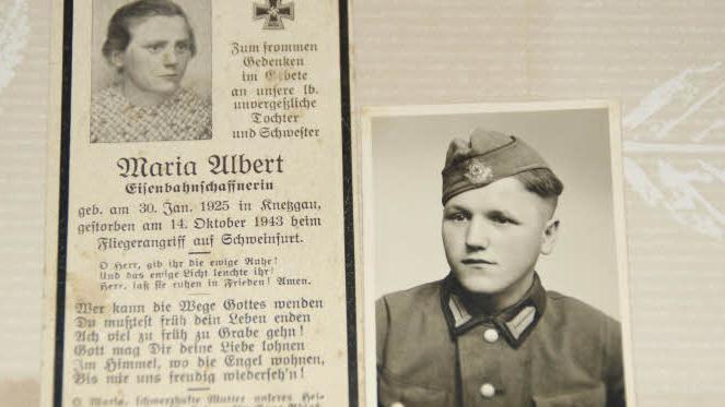 Maria Albert und ihr Bruder Karl gehören zu den jüngsten Opfern des Zweiten Weltkriegs aus Knetzgau. Das Knetzgauer Kriegerdenkmal erinnert an sie. Fotos: Sabine Weinbeer