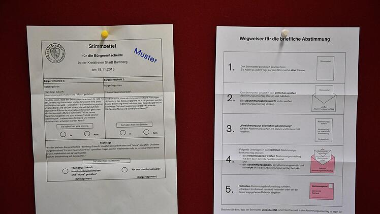 So sieht der Stimmzettel zum B&uuml;rgerentscheid am 18. November aus, zu dem am 8. November eine Podiumsdiskussion stattfindet.  Ronald Rinklef