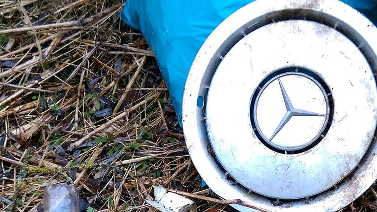 Das Bild zeigt Flaschen in allen Größen, Styropor, eine Radzierblende, Pet-Flaschen und weiteren Unrat von einer einzigen Sammelstelle.Foto: Karlheinz Franz