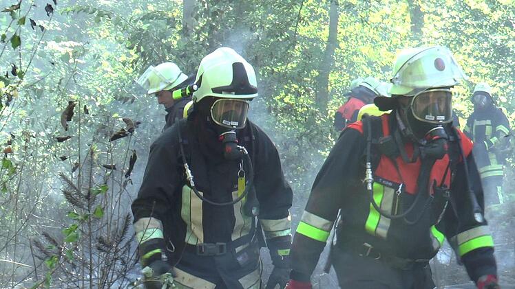 Auch beim Waldbrand in Ebern im Juli diesen Jahres waren Atemschutzgeräteträger im Einsatz.