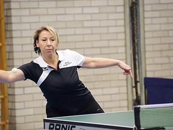 Petra Fugmann vom TSV Steinberg gewann sowohl gegen die SG Neuses als auch beim TTC Stammbach jeweils zwei Einzel.  Foto: Hans Franz
