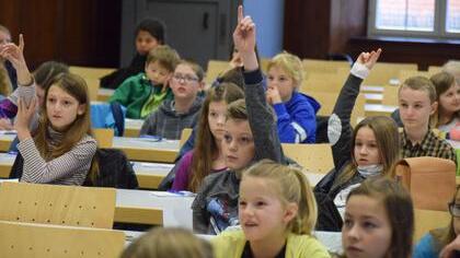 Kinder-Uni am 22. November 2014. Foto: Ronald Rinklef