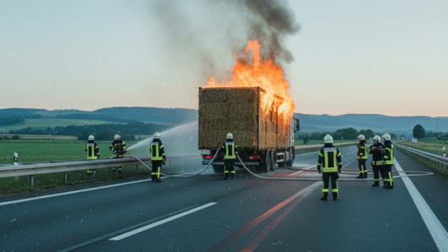 Symbolbild: Brennender Lkw