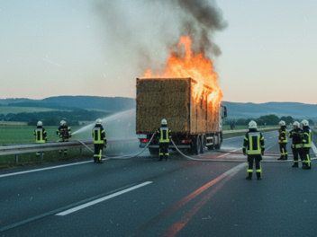 Symbolbild: Brennender Lkw