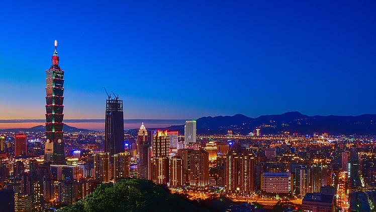 Blick auf die Hauptstadt Taiwans, Taipeh.