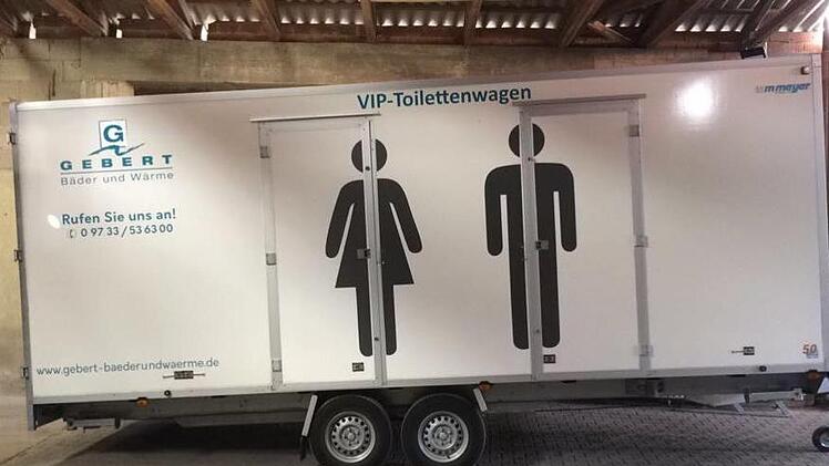 Der gestohlene VIP-Toilettenwagen hat einen Wert von 40 000 Euro. Foto: Gebert Bäder und Wärme