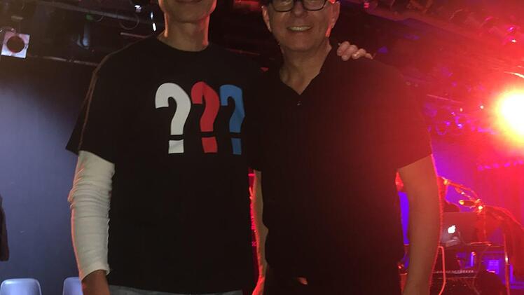 Drei ???-Fan Kneitz mit Oliver Rohrbeck, der Stimme von Justus Jonas. Dagmar Besand