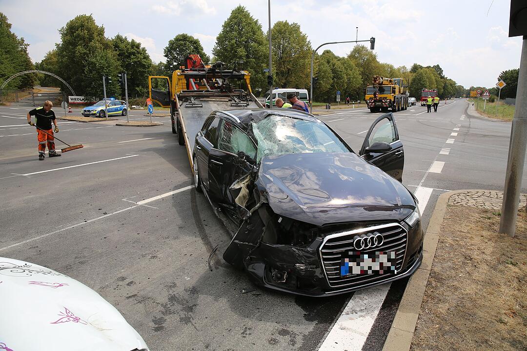 In Bayreuth: Schwerer Verkehrsunfall mit fünf Verletzten