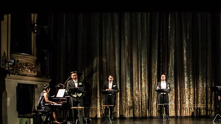 Sänger aus den Reihen des Landestheater-Chores gestalteten einen Liederabend in Coburg.Foto: Jochen Berger
