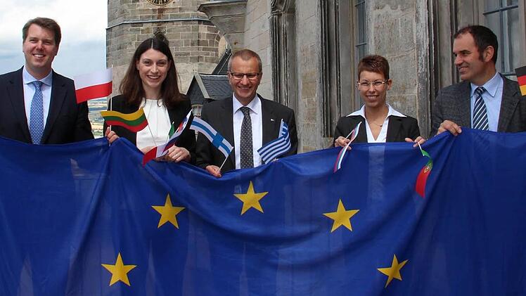 Nadine Deusing (zweite von links) vom Europe-Direct-Centrum. Foto: Simone Bastian