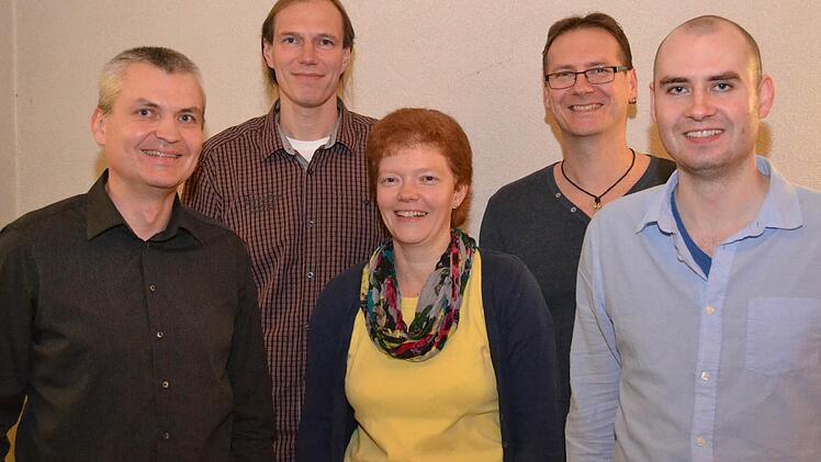 Die neue Vereinsleitung: Martin Thürmer, Ewald Brand, Petra Kraus, Roland Kühnlein und Christian Simon. Foto: Andreas Lomb