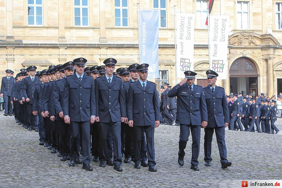 Bundespolizei-Anwärter in Bamberg vereidigt