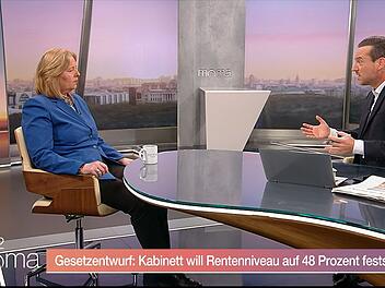 ZDF-Moderator Andreas Wunn fühlt SPD-Chefin Bärbel Bas bezüglich der Rente auf den Zahn.