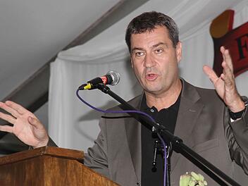 Markus Söder ließ bei seiner Rede kaum ein Thema aus. Foto: Bertram Wagner