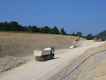 Blick auf die Baustelle bei Untersteinach. Foto: Jürgen Gärtner