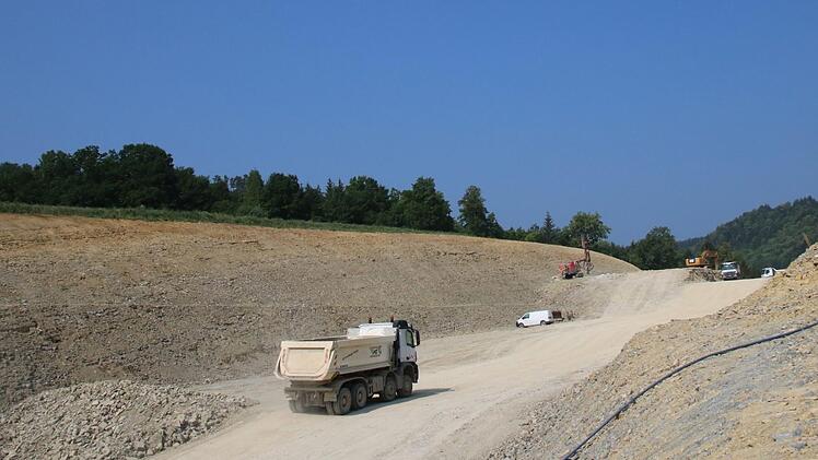 Blick auf die Baustelle bei Untersteinach. Foto: Jürgen Gärtner