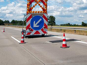 Sperrungen auf der A73 - Vorsicht im Baustellenbereich Sperrungen auf der A73 - Vorsicht im Baustellenbereich