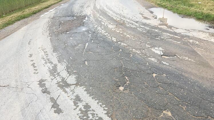 Die gemeindeverbindungsstraße zwischen Haid im Kreis Forchheim und der Laufer Mühle (Kreis Erlangen-Höchstadt Foto: Gemeinde Hallerndorf