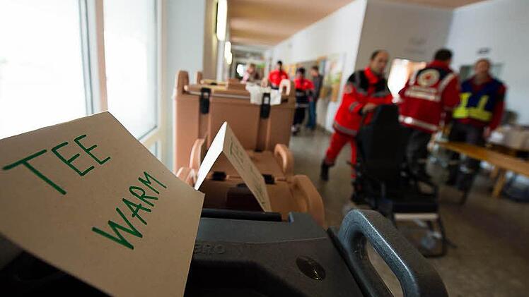 Die Sammelstelle Eichendorff-Schule. Foto: Tobias Köpplinger