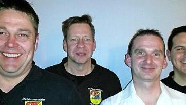 Bernd Hauptmann, Norman Ritter, Kurt Blum und Markus Windisch (v. l.) bilden den Vorstand der Nimmermüden. Foto: Richard Sänger