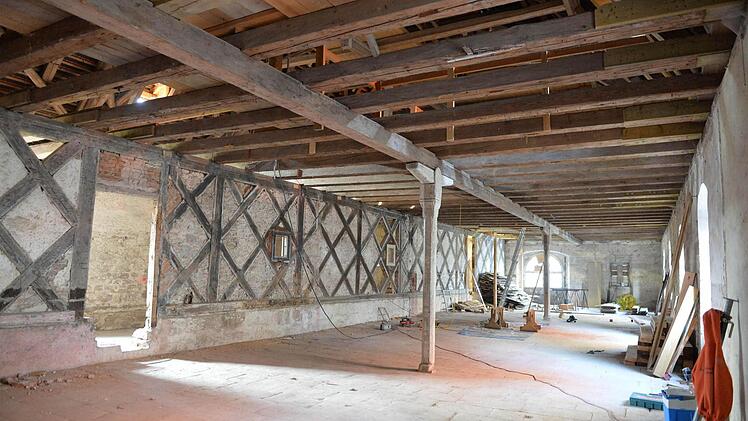 Heute noch eine Baustelle, sollen in diesem Saal künftig über 200 Menschen Platz finden.