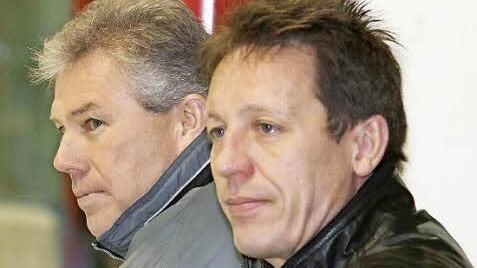 Die Verantwortlichen des ESC Haßfurt (von rechts Sportlicher Leiter Martin Reichert und Trainer Lubos Thür) hoffen, dass die "Hawks" heute den Klassenerhalt so gut wie perfekt machen. Foto: rn