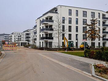 Vier Wohngebäude entstehen in der Krackhardtstraße. Foto: Schanz