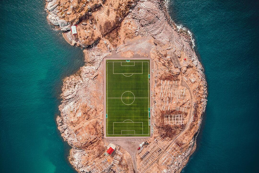 Henningsvær football stadium Lofoten