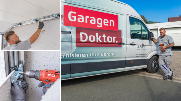 Die Profis der Garagenmodernisierung von ZAPF Garagen erledigen alle Arbeiten rund um die Garage. Foto: ZAPF Garagen