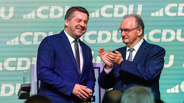 Sven Schulze und Reiner Haseloff