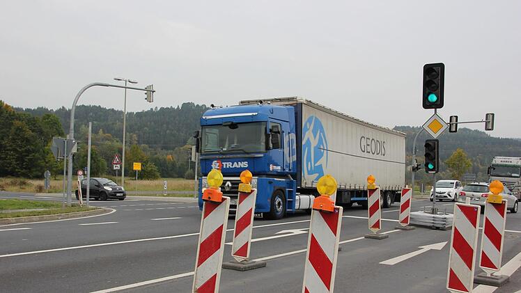An der Ampel beim Gries wird gearbeitet. Foto: Franziska Rieger