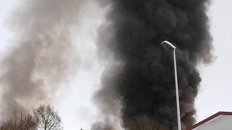 Großbrand in Maßbach. Foto: Dieter Britz