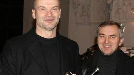 Trompeter Lutz Randow und Organist Georg Sch&auml;ffner Foto: privat