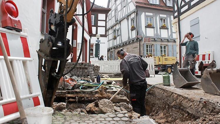 Die Fundstelle in der Kapellenstraße.  Foto: Andreas Oswald