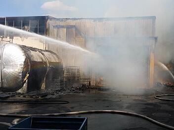 Feuer in einem Gebäude der Brauerei Kaiserdom in Gaustadt Foto: Ronald Rinklef