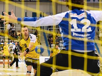 Bei den Siebenmetern hat der HSC Coburg derzeit Probleme. Florian Billeks Quote ist schlechter geworden, deshalb übernehmen künftig wohl andere Spieler die Verantwortung vom Punkt. Foto: Hagen Lehmann