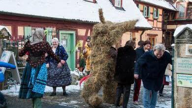 Winteraustreiben in Effeltrich: Die Strohbären müssen raus!