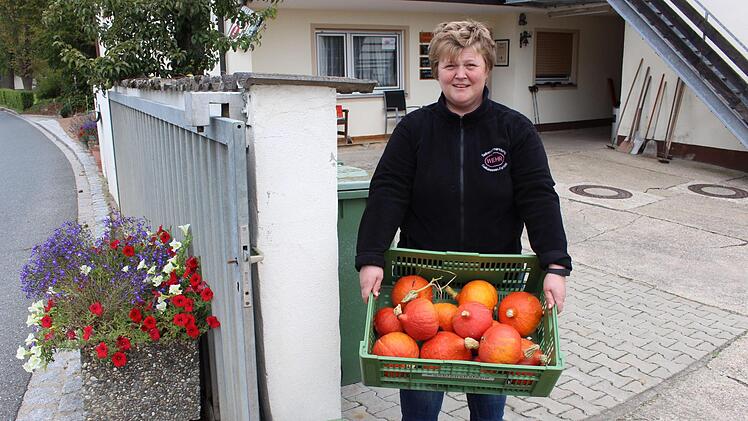 Die Kürbisse sind auf dem eigenen Feld der Kraffts gewachsen, verkauft werden sie in Selbstbedienung.   Evi Seeger