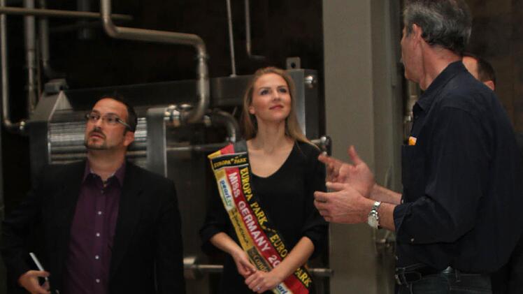 Bei der Besichtigung der Brauerei (von links): Christian Fischer, Olga Hoffmann und Karl Werner Wagner.