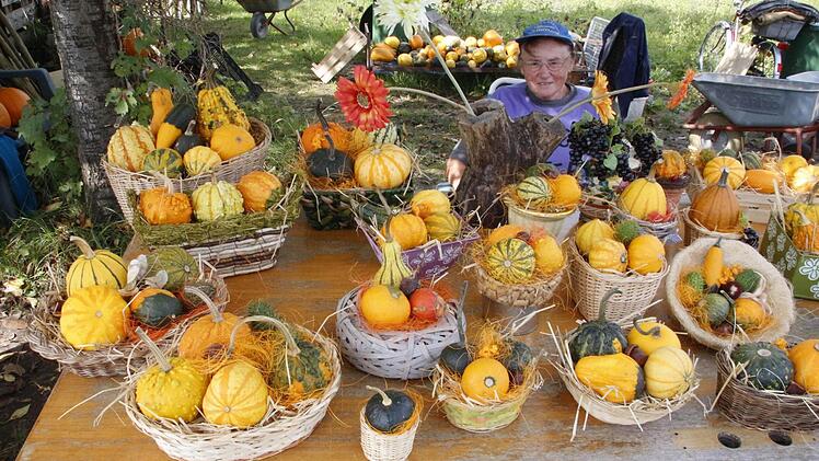 Der Kürbisstand von Marianne Hofmann in Effeltrich
