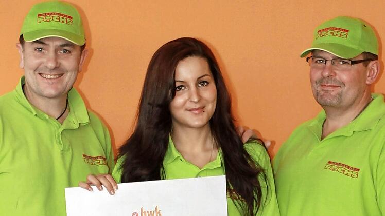 Nadine mit ihren Mentoren, Vater Stephan (r.) und Onkel Hans-Peter