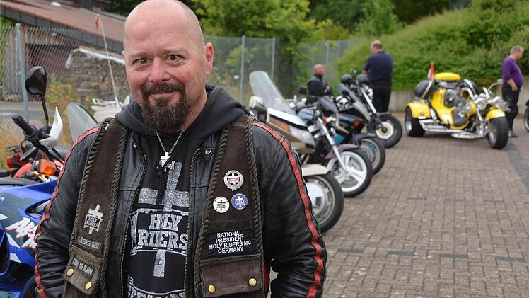 Prediger und Holy-Rider-Präsident Thomas Donner unterscheidet sich kaum von den übrigen Mitgliedern des Motorradclubs.