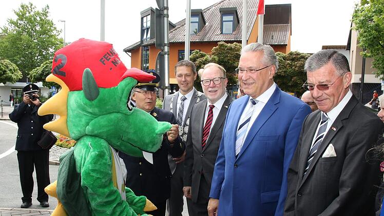 Impressionen vom Blaulichtempfang mit Minister Joachim Herrmann in Rödental. Foto: Michael Stelzner
