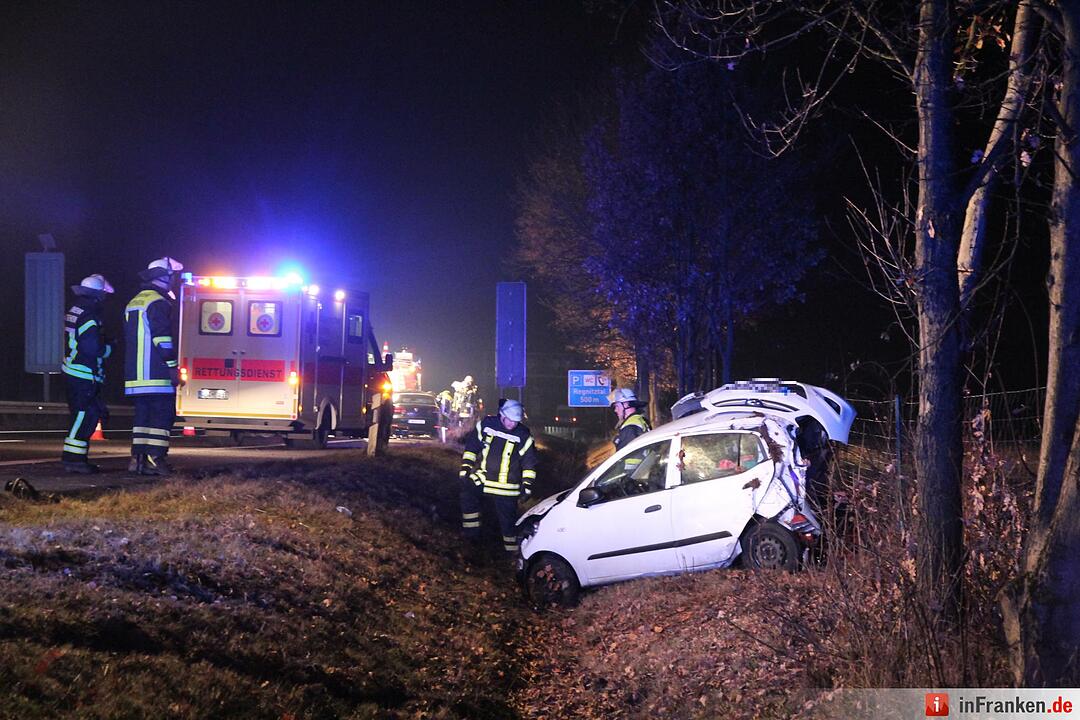 Schwerer Unfall auf A73 bei Eggolsheim
