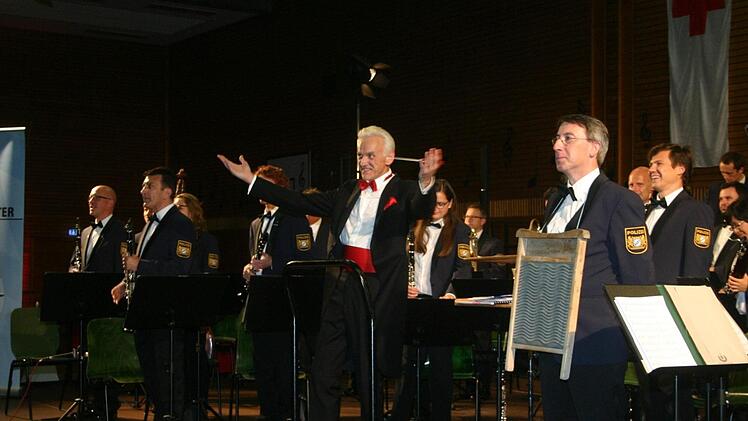Dass auch ein Waschbrett durchaus als Musikinstrument dienen kann, zeigte das Polizeiorchester Bayern in Rödental. Martin Rebhan