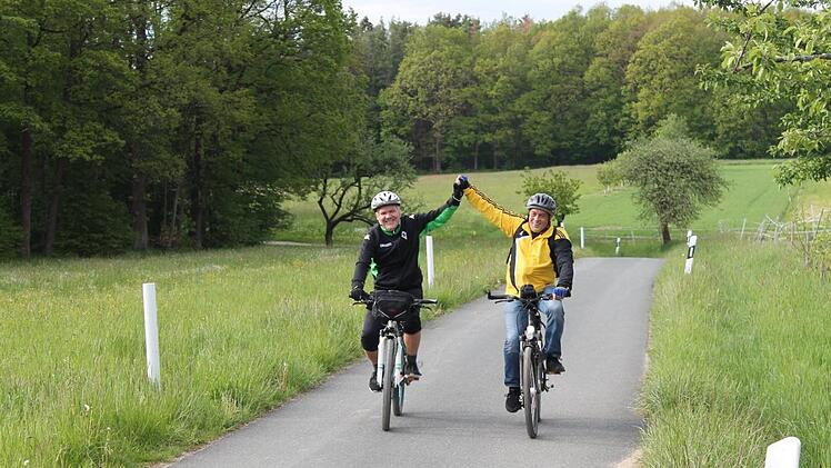 Freude am Radeln: Andreas Wedel (l.) und Martin Kaiser