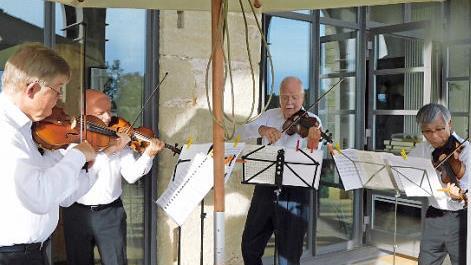 Ein Quartett der Extraklasse: Bernhard Hartog, Michael Frenzel, Ulf Klausnitzer und Kiichiro Mamine (von links).